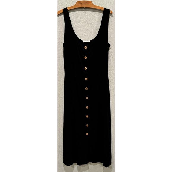 REFORMATION Ari Button Front Stretch Tencel Lyocell Dress Size Large - Picture 6 of 7